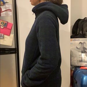 Uniqlo green plaid hooded jacket size M